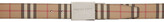 Thumbnail for your product : Burberry Reversible Beige E-Canvas Vintage Check Plaque Belt
