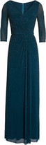 Thumbnail for your product : La Femme Beaded Twist Knot Waist Gown