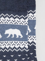 Thumbnail for your product : Topman Blue Christmas polar Bear Birdseye Socks