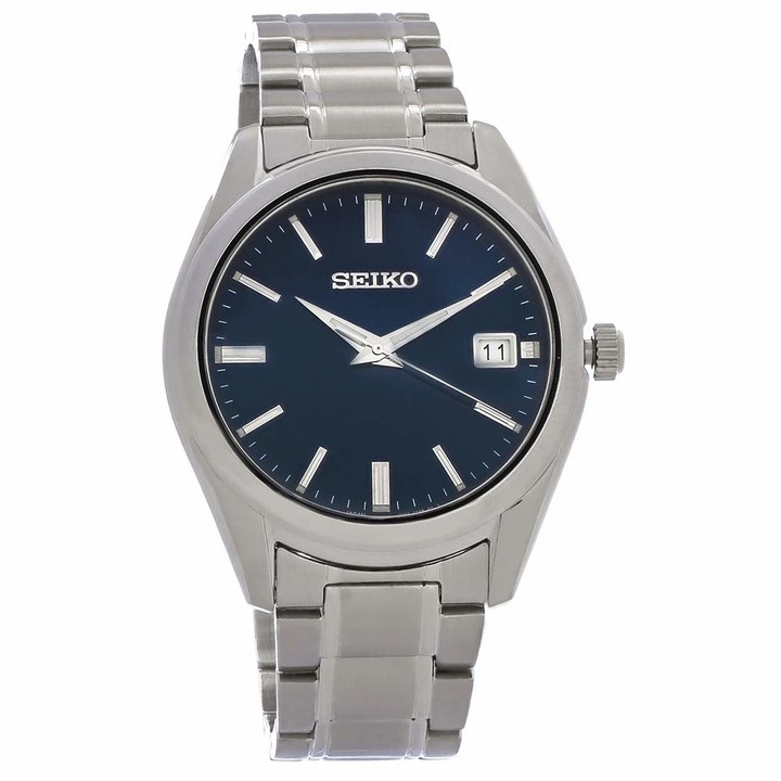 Seiko Men's Essentials Japanese Quartz With Stainless Steel Strap Silver  (Model: SUR309) - ShopStyle Watches