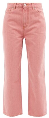 Ganni High-rise Straight-leg Jeans - Pink