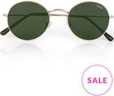 Thumbnail for your product : Quay Mod Star Rounded Sunglasses- Gold/green