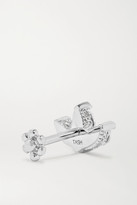 Thumbnail for your product : Maria Tash 4mm 18-karat White Gold Diamond Earring