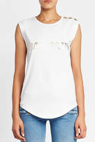 Thumbnail for your product : Balmain Cotton Tank with Embossed Buttons