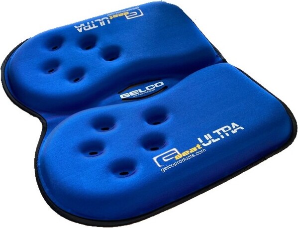 G Seat GSeatULTRA-TravelGelFoamCushionRelievesDiscomfortandPromotesHealthyPostureforCarCommuteAirplaneandTravelComfort-Blue