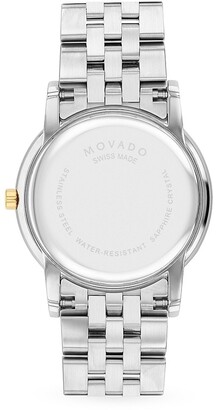 Movado Museum Classic Stainless Steel & Green Mother-Of-Pearl Watch
