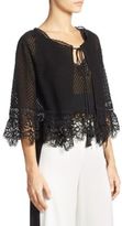 Thumbnail for your product : Alberta Ferretti Knit Lace Cardigan