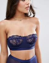 Thumbnail for your product : ASOS Cacey Fishnet & Lace Bustier Underwire Bra