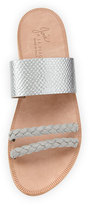 Thumbnail for your product : Joie Diani Banded Metallic Flat Sandal, Flint/Pewter