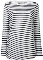 T By Alexander Wang striped cut out t 
