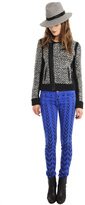 Thumbnail for your product : Current/Elliott Ankle Skinny Jean in Cobalt Chevron