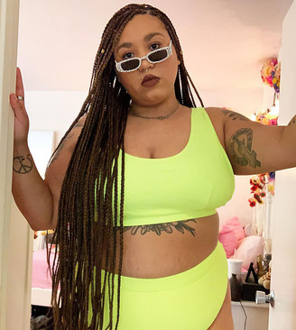 cropped neon plus size