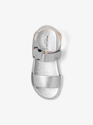 Michael Kors Collection Rhodes Metallic Nappa Leather Sandal
