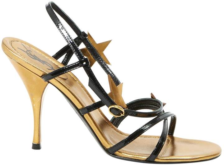 ysl heels gold