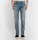 Thumbnail for your product : Fear Of God Skinny-Fit Zip-Detailed Distressed Selvedge Denim Jeans