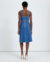 Thumbnail for your product : 7 For All Mankind Beauty Denim Bustier Dress in Diana