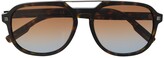 Thumbnail for your product : Ermenegildo Zegna Double-Bridge Oversized Sunglasses