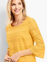 Thumbnail for your product : Talbots Eyelet Flounce-Sleeve Top