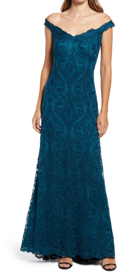 overlay evening gowns