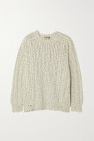 Thumbnail for your product : Denimist Distressed Cable-knit Cotton Sweater