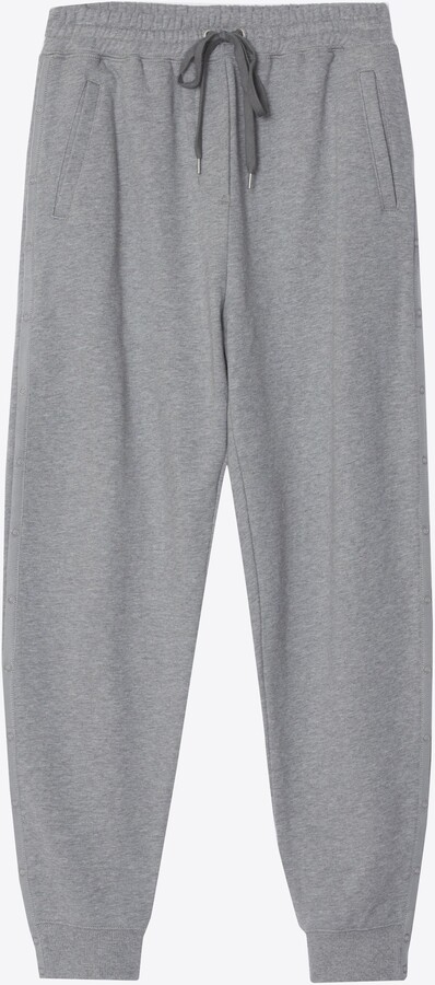 Sweatpant With Side Snaps in GREY MELANGE