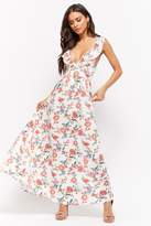 Thumbnail for your product : Forever 21 Strappy Floral Print Maxi Dress