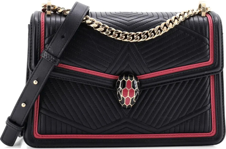 Bvlgari Pre-Owned Serpenti Forever Shoulder Bag Quilted Leather Small crossbody bag