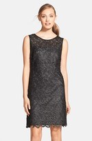 Thumbnail for your product : Donna Ricco Metallic Lace Shift Dress