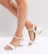 Thumbnail for your product : London Rebel Wide Fit Bridal Block Heeled Sandals
