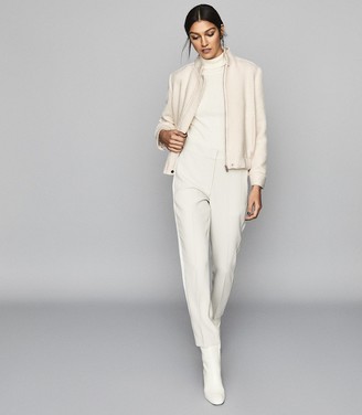 boucle bomber jacket