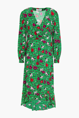 BA&SH Paloma wrap-effect floral-print crepe dress