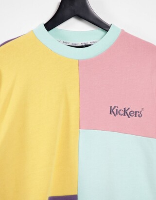 Kickers relaxed sweatshirt with embroidered logo in vintage colour block