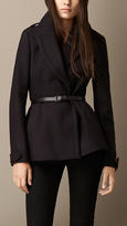 Thumbnail for your product : Burberry Double Wool Twill Feminine Pea Coat