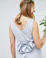 Thumbnail for your product : TFNC Maternity Maternity Sateen Bow Back Maxi Bridesmaid Dress