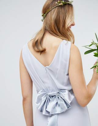 TFNC Maternity Maternity Sateen Bow Back Maxi Bridesmaid Dress
