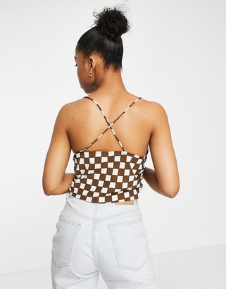 checkerboard crop top