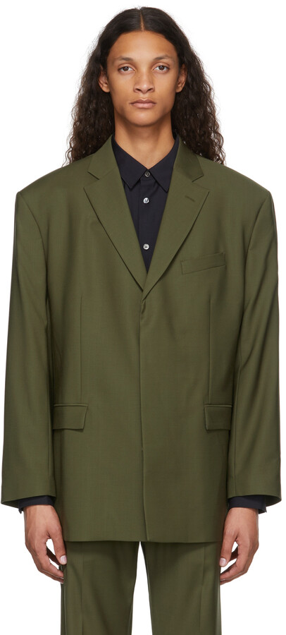 navy green blazer