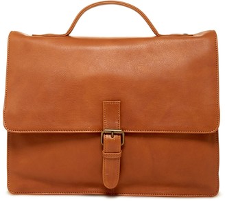 James Campbell Slim Leather Briefcase