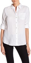 Thumbnail for your product : Foxcroft Long Sleeve Linen Pocket Shirt