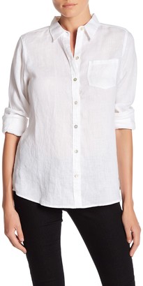 Foxcroft Long Sleeve Linen Pocket Shirt