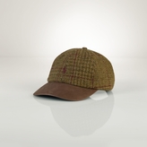 Thumbnail for your product : Polo Ralph Lauren Tweed & Leather Sport Cap