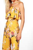 Thumbnail for your product : boohoo Jasmine Floral Wide Leg Jumpsuit