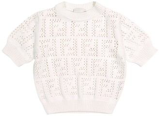 Fendi Kids FF cotton-blend sweater