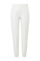 Thumbnail for your product : Amanda Wakeley Pfeiffer White Gathered Cuff Leather Pant