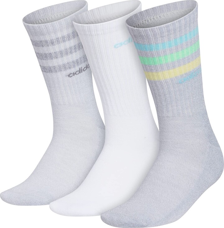 adidas womens 3-stripe Crew Socks (3-pair) - ShopStyle