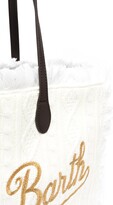 Thumbnail for your product : MC2 Saint Barth Cable-Knit Fringed Tote Bag