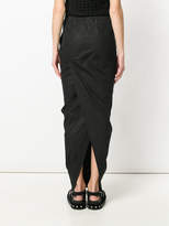 Thumbnail for your product : Rick Owens fitted long drawstring skirt