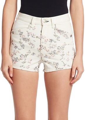 floral jean shorts