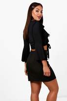 Thumbnail for your product : boohoo Embroidered Front A Line Skirt
