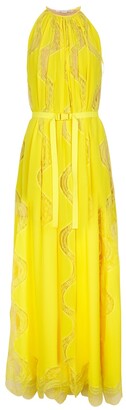 Stella McCartney Lace-trimmed silk maxi dress